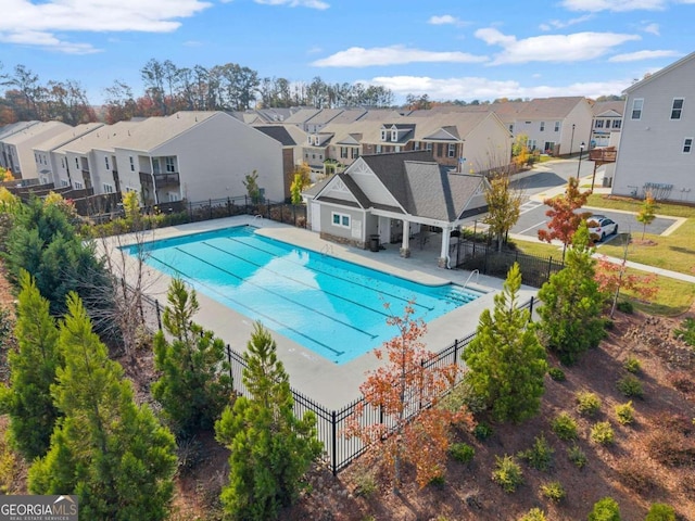 view of pool featuring a patio area