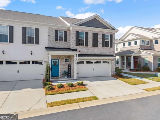 view of property with a garage