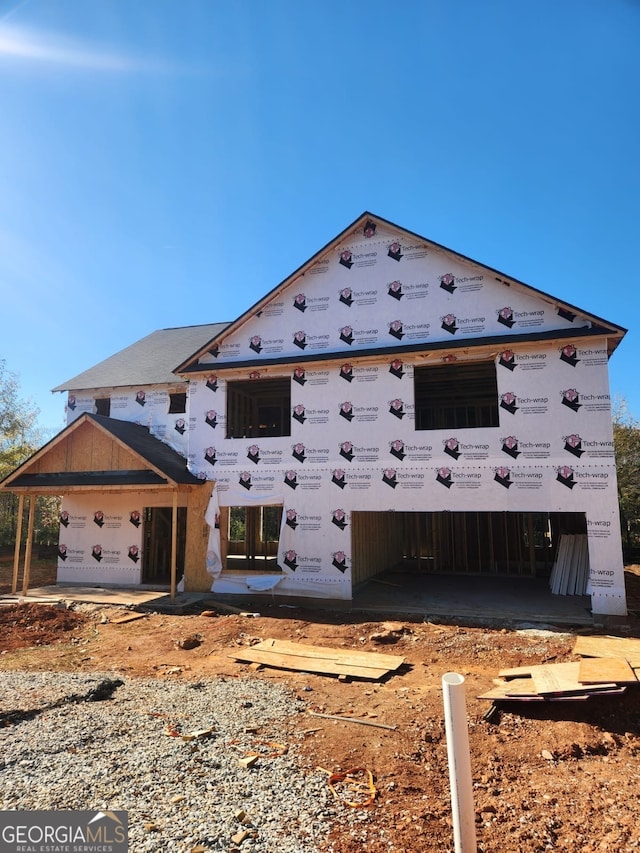 view of unfinished property