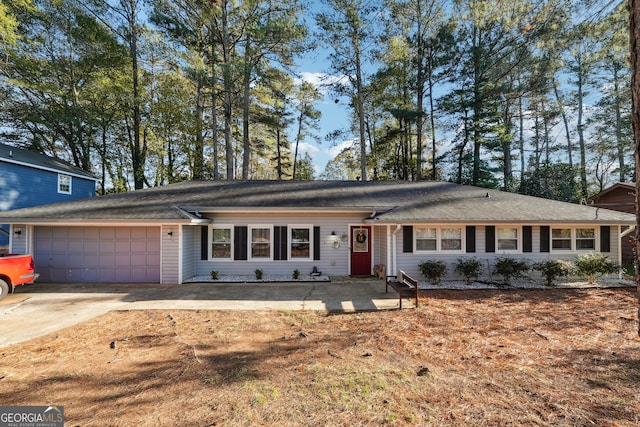 ranch-style house with a garage