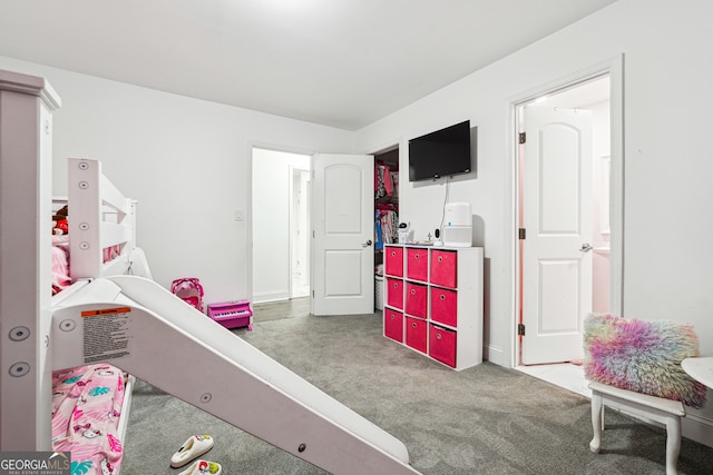 view of carpeted bedroom