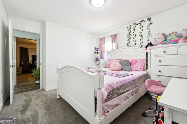 bedroom featuring carpet flooring