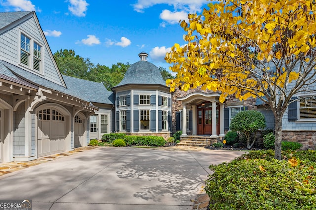 view of front of house with french doors