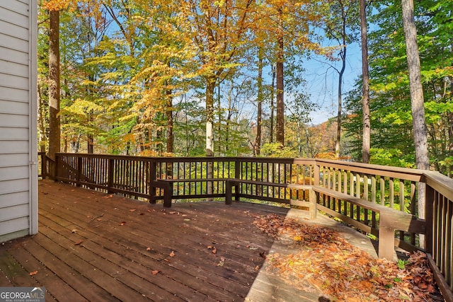 view of wooden deck