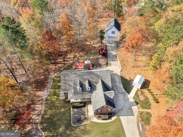 birds eye view of property