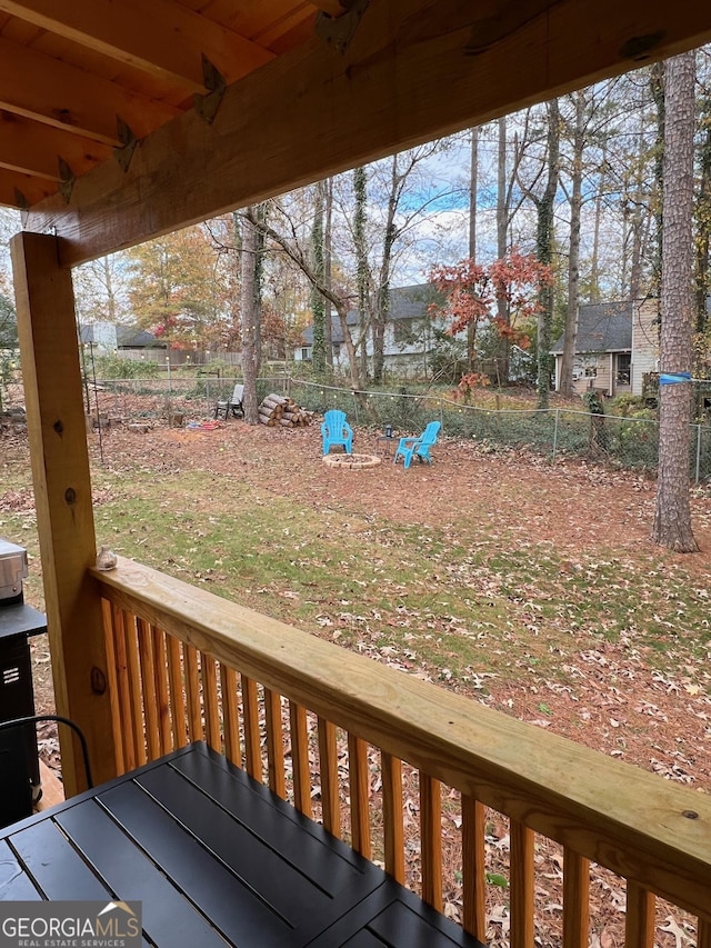 view of wooden terrace