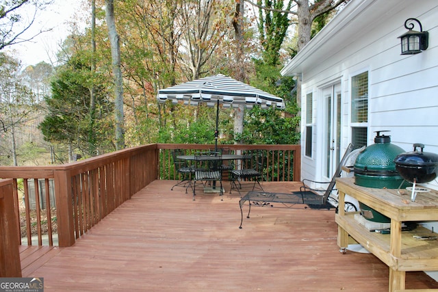 view of wooden terrace