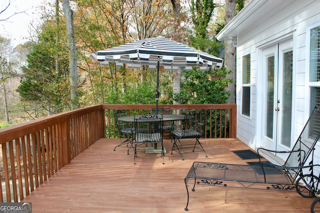 view of wooden terrace