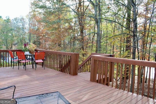 view of wooden terrace