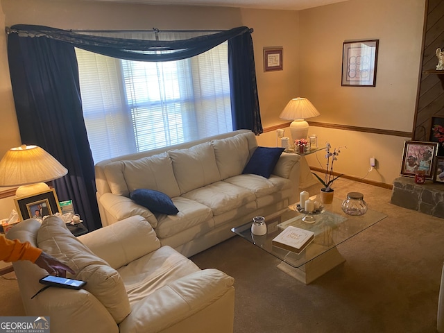 view of carpeted living room