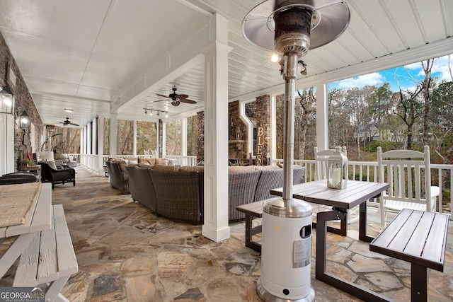 sunroom with a healthy amount of sunlight