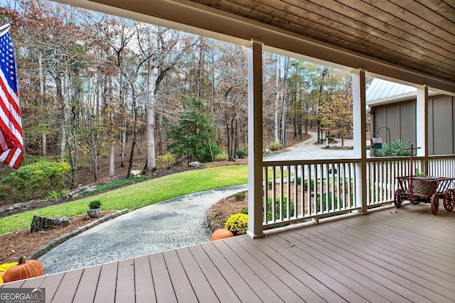 view of wooden deck