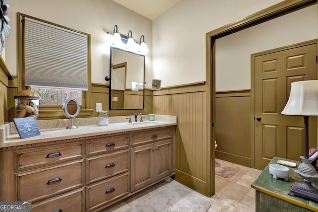 bathroom with vanity