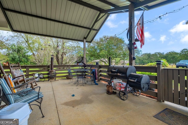7667 Tallahassee Hwy, Attapulgus, GA 39815 - view of patio / terrace with outdoor dining space and a grill