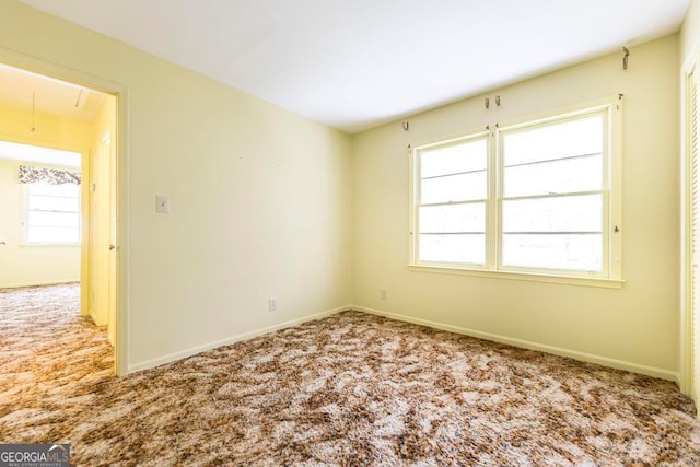 view of carpeted empty room