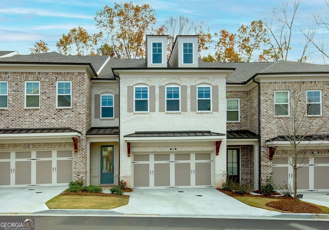 view of property featuring a garage