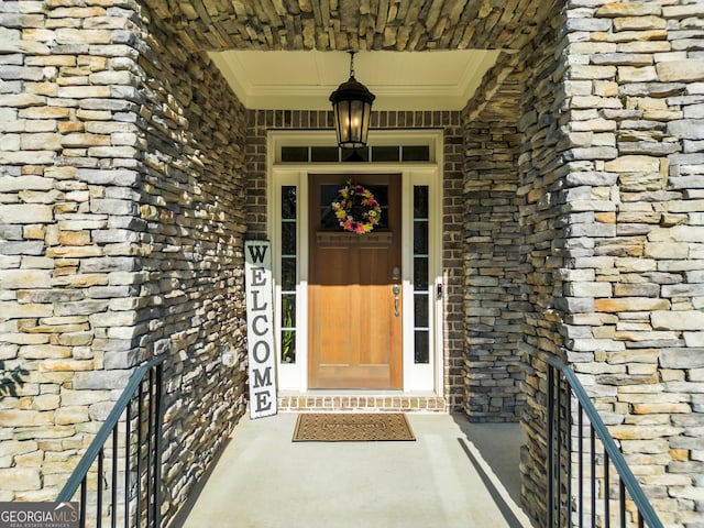 view of doorway to property