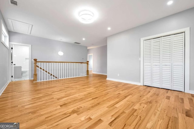 interior space featuring light hardwood / wood-style floors