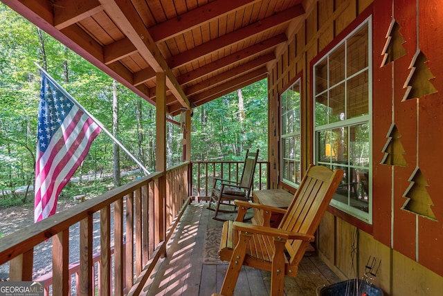 exterior space with covered porch