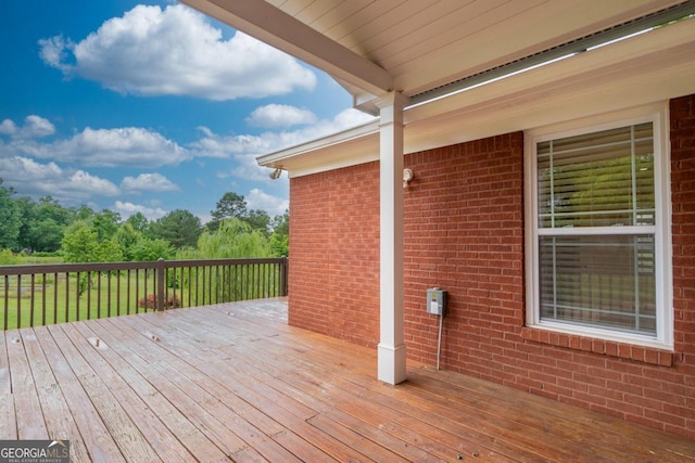 view of wooden deck