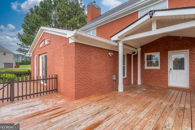 view of wooden deck