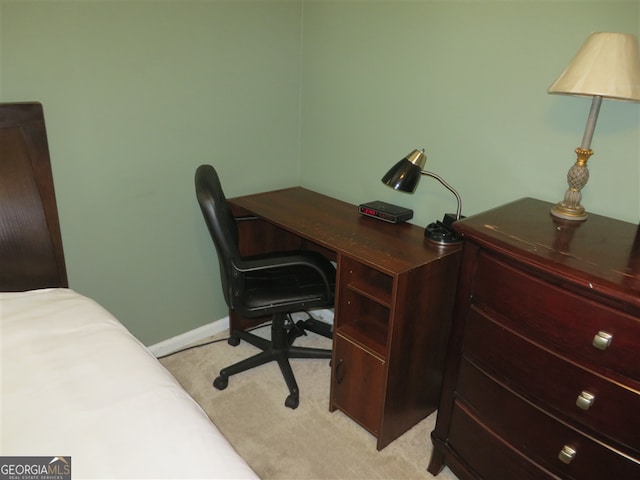 view of carpeted office space