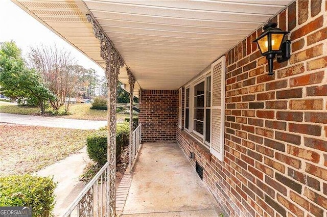 view of patio / terrace with a porch