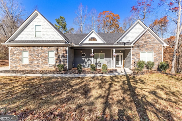 view of front of house with covered porch