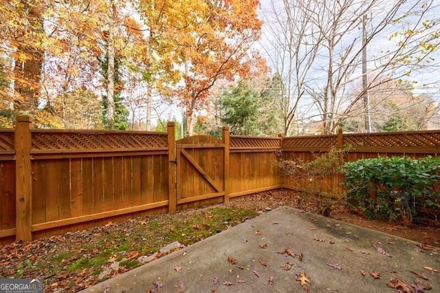 view of yard featuring a patio