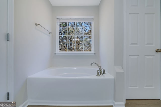 bathroom featuring a bathing tub