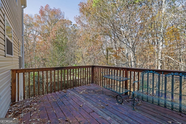 view of wooden terrace