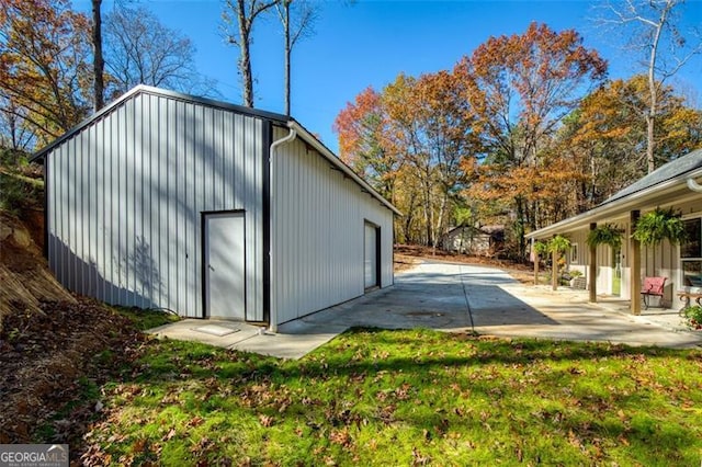 view of outbuilding featuring an outdoor structure