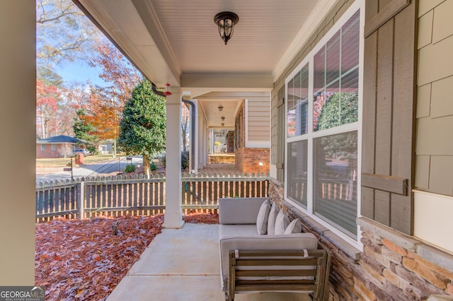 view of patio / terrace with a porch