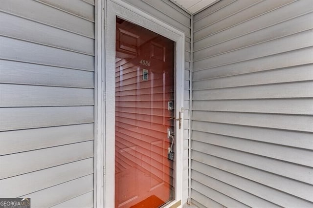 view of doorway to property