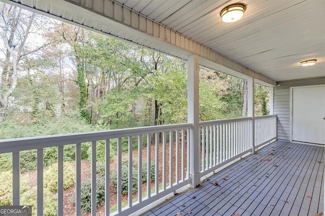 view of wooden terrace