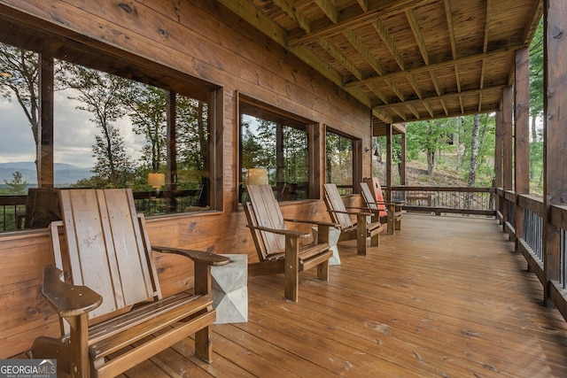 view of sunroom