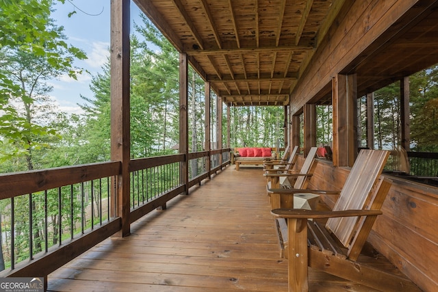 view of wooden deck