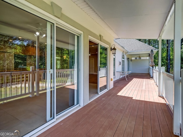 view of wooden deck