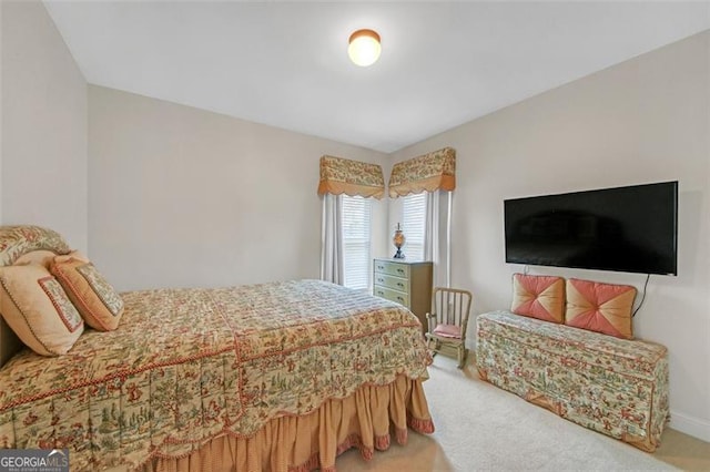 bedroom featuring carpet flooring