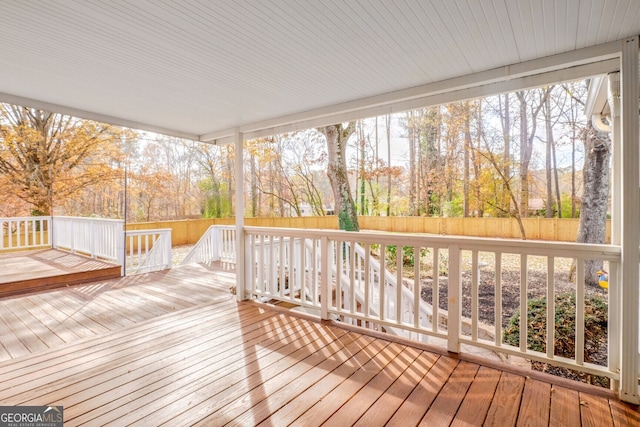 view of wooden deck