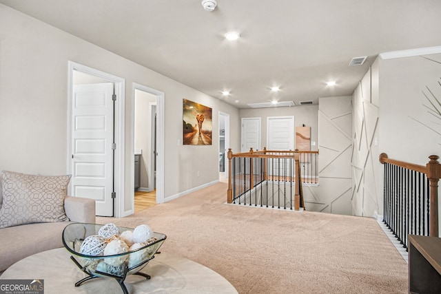 view of carpeted living room