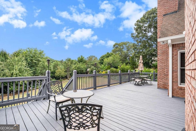 view of wooden deck