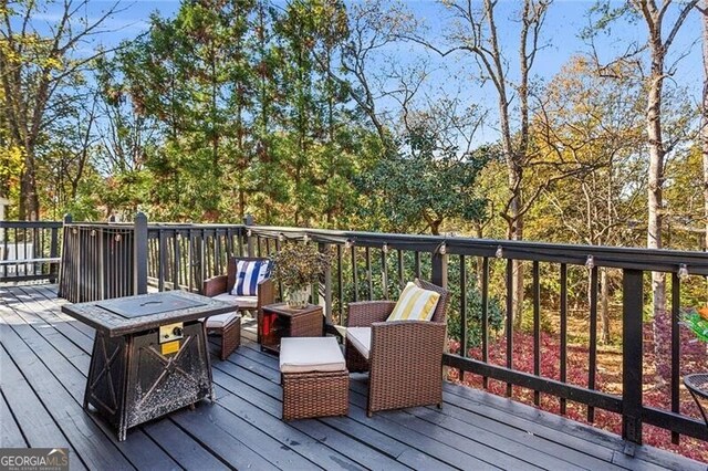 view of wooden deck