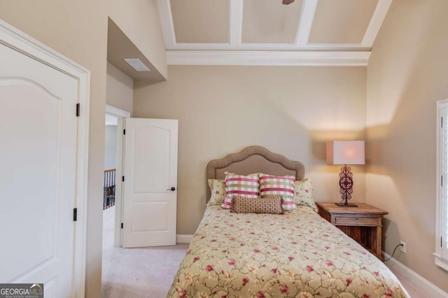 view of carpeted bedroom