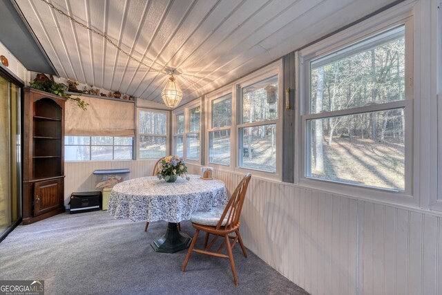 sunroom with plenty of natural light