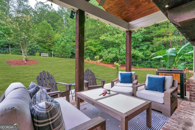 view of patio / terrace featuring outdoor lounge area