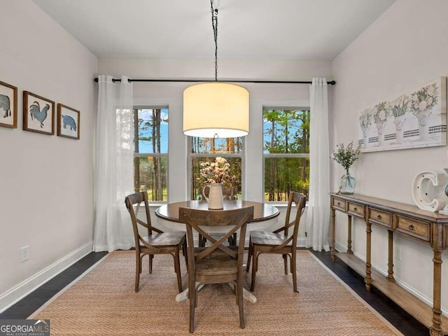 dining area with a wealth of natural light