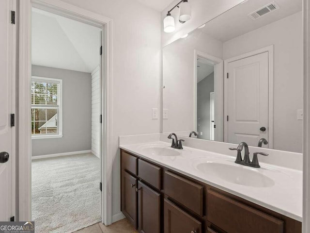 bathroom featuring vanity