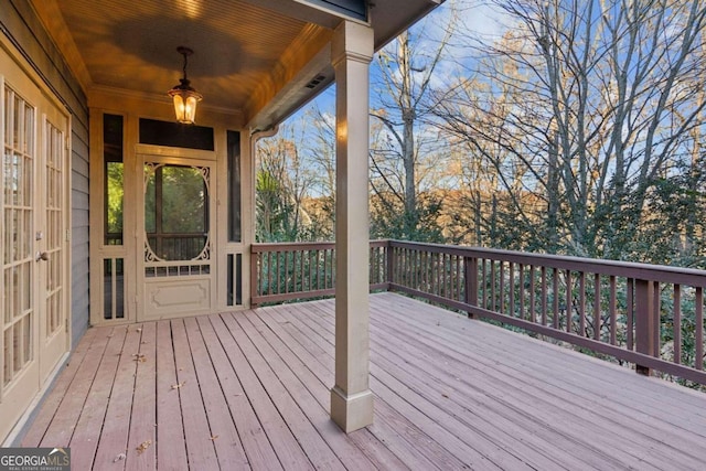 view of wooden deck