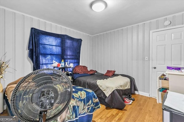 bedroom featuring wood-type flooring